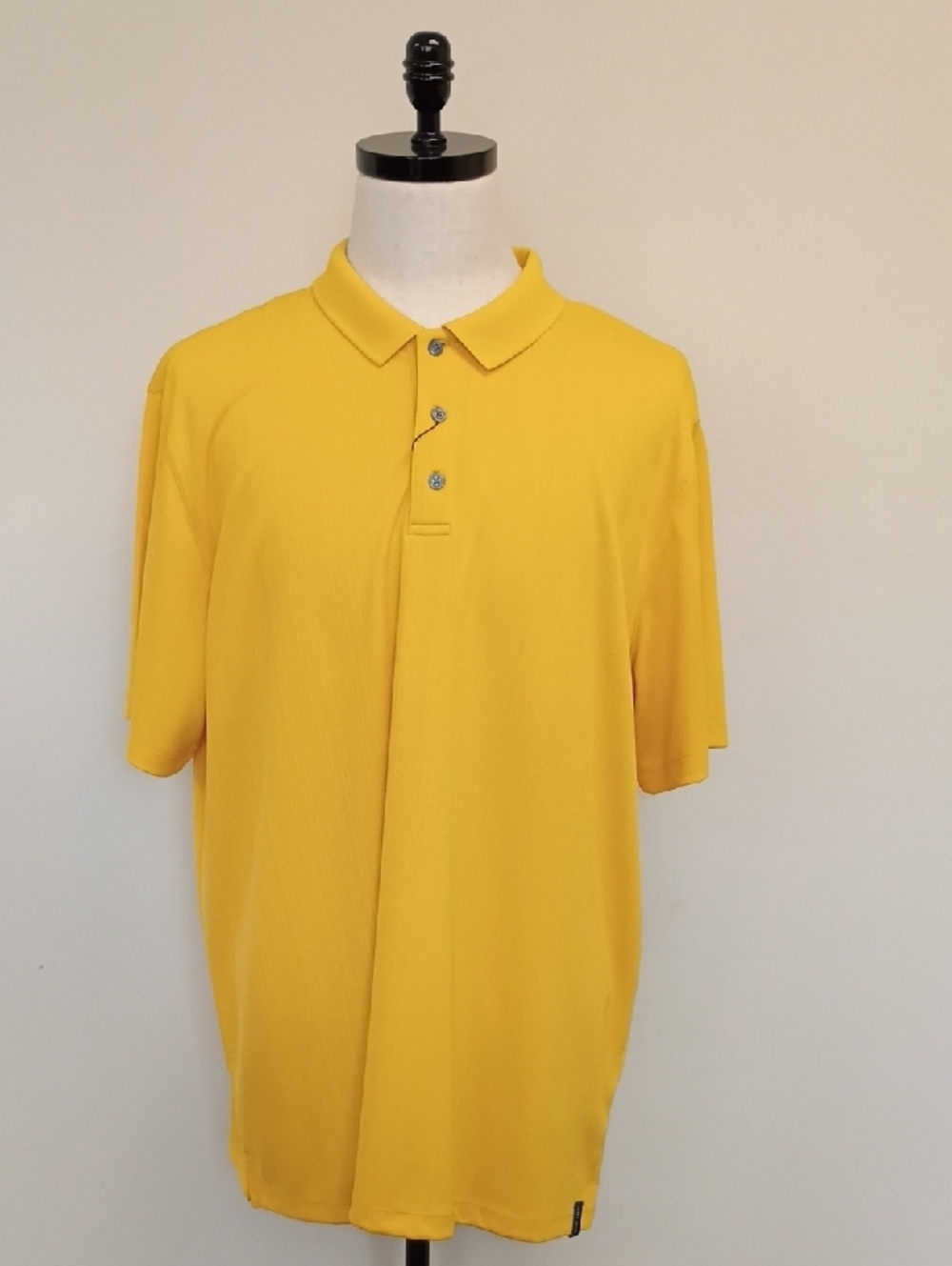 Perry Ellis Bright Yellow Polo Shirt Short Sleeve Cotton NWT size XXL